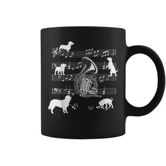 Perro De Jugador De Cuerno Francés Para Perros De Jugador De Cuerno Y Cuerno Francés Taza de café - Regaloses