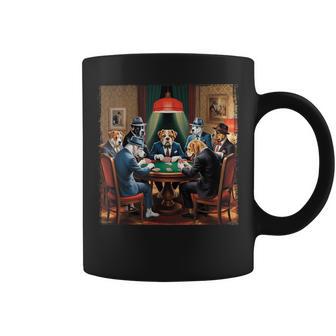 Perros En Trajes Jugando Poker Estilo Mafiaibes Perro Juego Taza de café - Regaloses