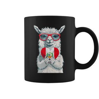 Peru Alpaca Peruvian Flag Peruvian Heart Peruvian Roots Coffee Mug - Thegiftio UK