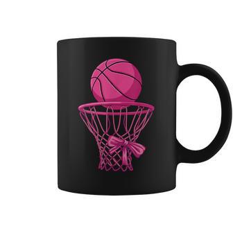 Pink Coquette Bow Basketball Mom Mama Girls Coffee Mug - Thegiftio UK