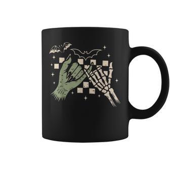 Pinky Promise Witch Skeleton Hands Spooky Halloween Coffee Mug | Seseable UK