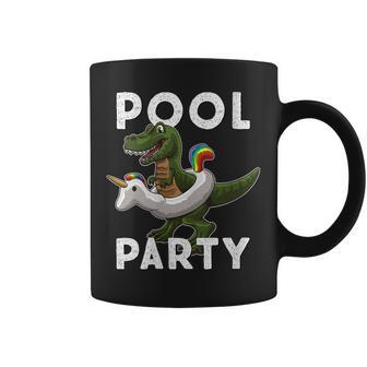 Pool Party Dinosaure Avec Licorne Flottante Tasse - Cadeauxyz