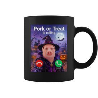 Pork Or Treat Is Calling Brainrot John Pork Halloween Coffee Mug - Thegiftio UK