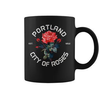 Portland Oregon Roses Pride Vintage Coffee Mug - Thegiftio UK