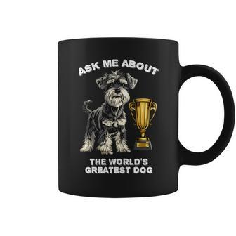 Pregúntameobre El Perrochnauzer Miniatura Más Grande Del Mundo Manga Larga Taza de café - Regaloses