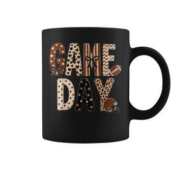 Preppy Game Day Football Mom Mama Touch Down Season Girly Coffee Mug | Seseable UK