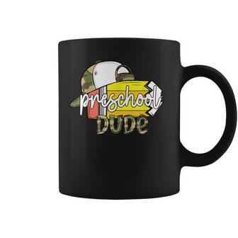 Preschool Dude Pencil Hat Camo First Day Of School Coffee Mug - Thegiftio UK