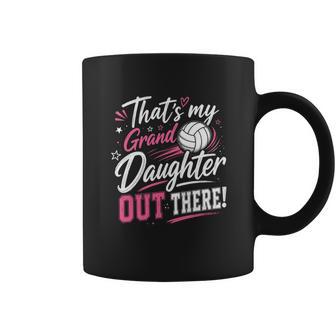 Proud Volleyball Grandma Granddaughter Game Day Volleyball T Shirt Name Coffee Mug | Seseable UK