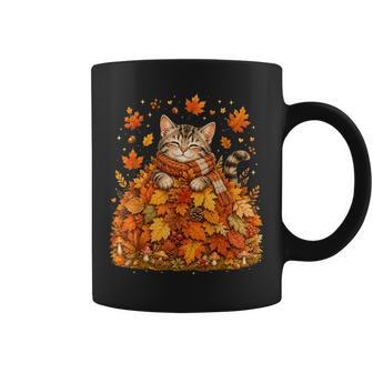 Pumpkin Season Autumn Kitten Lover Cute Fall Cat Coffee Mug - Thegiftio UK