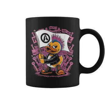 Punk Duck Rock Ducker Anarchy Punker Taza de café - Regaloses