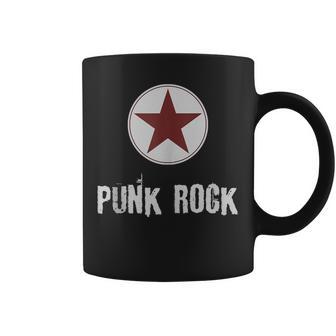 Punk Rock Con La Estrella Punk Rock In Mangas Taza de café - Regaloses
