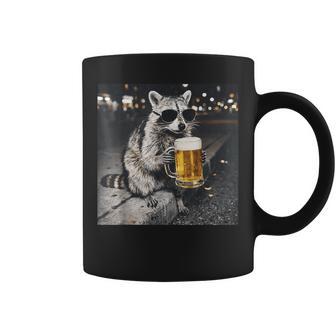Raccoon Drinking Beer Meme Women Coffee Mug | Seseable UK