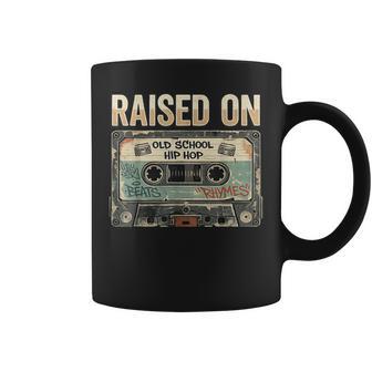 Raised On Old School Hip Hop Retro Cassette 80S 90S Graphic Coffee Mug - Thegiftio UK