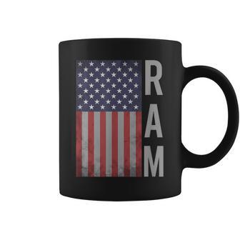 Ram Patriotic American Flag Farm Animals Proud Ram Usa Mens Coffee Mug | Seseable UK