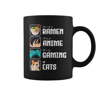 Ramen Anime Gaming Cats Japanese Graphic Kawaii Otaku Gamer Coffee Mug | Seseable UK