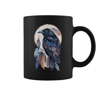 Raven Tribal Aquarell-Raben-Traumfänger Tassen - Geschenkecke