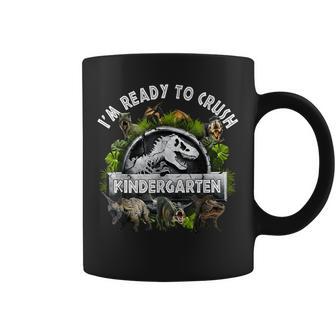 Ready To Crush Kindergarten First Day Of School Dinosaur Boy Coffee Mug - Thegiftio UK