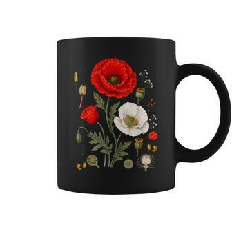 Red Poppy Botanical Poppies Red Poppy Coffee Mug - Thegiftio UK