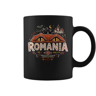 Regalo De Recuerdo Deiaje De Rumania Dibujado A Mano Taza de café - Regaloses
