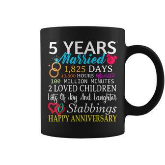 Regalos De 5º Aniversario De Boda Celebrando 5 Años Casados Taza de café - Regaloses