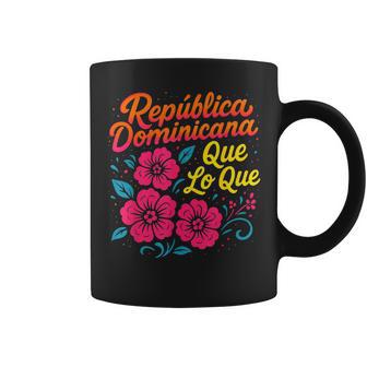 República Dominicana Qué Lo Que ドミニカ共和国 花 コーヒーマグ - Kawaiitshirt