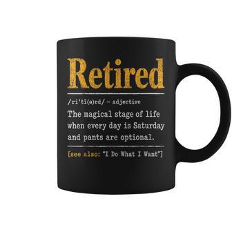 Retired Definition Retirement Humor Saying Coffee Mug - Thegiftio UK