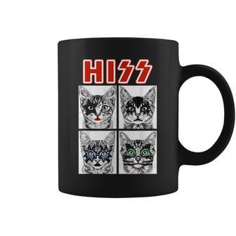 Retro Cat Rock Music Concierto Band Hombres Niños Es Gato Divertido Taza de café - Regaloses