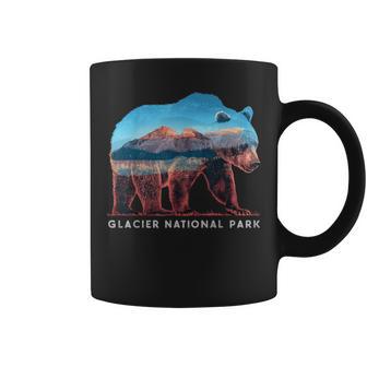 Retro Distressed Glacier Bear Glacier National Park Souvenir Coffee Mug - Thegiftio UK
