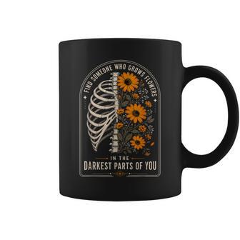 Retro Find Someone Who Grows Flowers In Your Darkest Parts Coffee Mug - Thegiftio UK