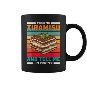 Retro Fütternie Mich Tiramisu-Lustigesprichwort Tassen - Geschenkecke