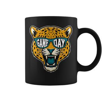 Retro Game Day Jaguar Sunglasses School Sports Team Spirit Coffee Mug | Seseable UK
