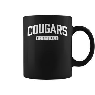 Retro Hometown Cougars Football Text Graphic Coffee Mug - Thegiftio UK