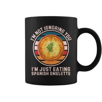 Retro No Te Ignoroolo Estoy Comiendo Tortilla Española Taza de café - Regaloses