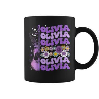 Retro Olivia First Name Personalized Groovy Birthday 80'S Coffee Mug | Seseable UK