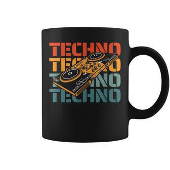 Retro Techno Festival Música Dubstepintage Rave Taza de café - Regaloses