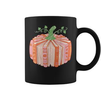 Retro Vintage Fall Book Pumpkin Witch Bookworms Librarians Coffee Mug - Thegiftio UK