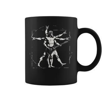Retroitruvio Man Guitar Rock Guitar Taza de café - Regaloses