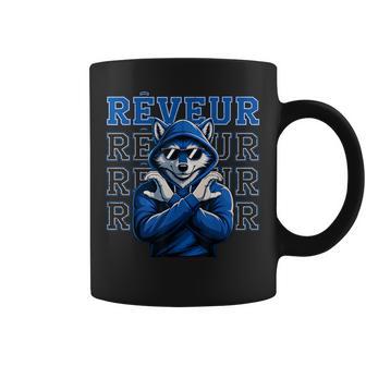Reveur House Of Dreamers School Spirit Vintage Blue Wolf Coffee Mug | Seseable UK