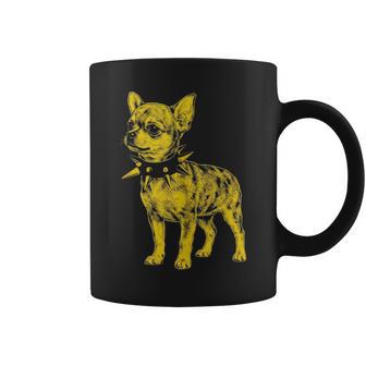 Rocker Chihuahua Punk Metal Rock And Roll Music Dog In Mangas Taza de café - Regaloses