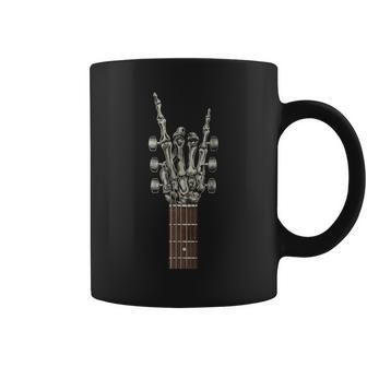 Rockurquelette Main Guitare Cou Groupe De Musique Rock Tasse - Cadeauxyz