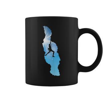 Ropa De Escalada En Roca Diseño De Escalada Para Hombres In Mangas Taza de café - Regaloses