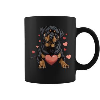 Rottweiler Perro Corazón Mascota Perro Amante Animal Taza de café - Regaloses
