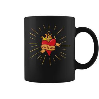 Sagrado Corazón Mexicano Arte Folclórico Étnicoímbolo De Devoción Taza de café - Regaloses