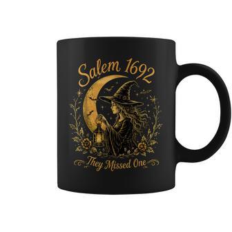 Salem 1692 They Missed One Vintage Witch Moon Halloween Coffee Mug - Thegiftio UK