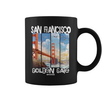 San Francisco Golden Gate Bridge Ca Cielo Azul Iconic Fog City Taza de café - Regaloses