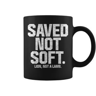 Saved Not Soft Christian Lion Not Lamb Backprint Coffee Mug - Thegiftio UK