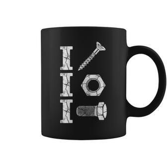 I Screw I Nut I Bolt Proud Car Auto Mechanic On Back Coffee Mug | Seseable UK