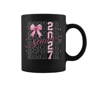 Senior 2027 Class Of 2027 Coquette Bow Graduation 2027 Girls Coffee Mug | Seseable UK