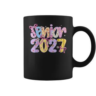 Senior 2027 Coquette Aesthetic Floral Bow Class Of 2027 Coffee Mug - Thegiftio UK