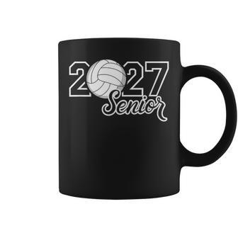Senior 2027 Volleyball Mom High School Graduation Outfit Pro Coffee Mug | Seseable UK